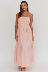 Deisa Pintuck Pleat Maxi Dress Cheek