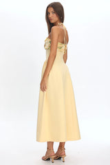 Sunbeam Kiss Foldover Floral Bust Maxi Dress Butter