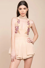 Meilani Collar Romper Nude