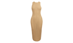 Lyra Crochet Knit Midi Dress "Brown" khw080025 252