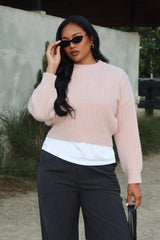 Cadence Knit Sweater Pink