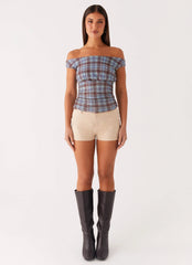 Zahli Off Shoulder Top - Shoreline Check