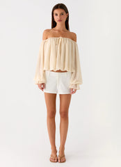 Sandali Off Shoulder Top - Cream