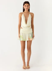 Blushing Bloom Mini Skirt - Spring Meadow