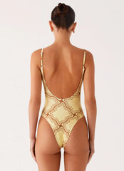 You Got Me One Piece Swimsuit - Tidal Print