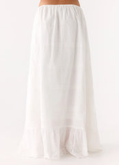 Lior Cotton Maxi Skirt - White