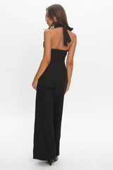 Enlighten Halterneck Jumpsuit Black