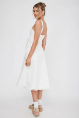 Zenyl Raw Hem Midi Dress Butter