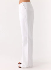 Josephina Linen Pant - White