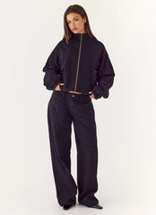 Waylon Low Rise Denim Jeans - Black