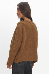Jorie Knit Cardigan Brown