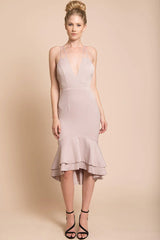 Avery Thin Strap Wedding Guest Dress Blush