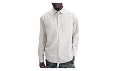 SB Long-Sleeve Woven Skate Top "Light Bone / White" FV7345 072