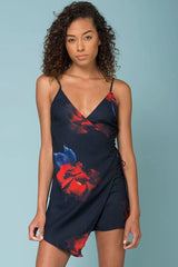 Fiji Sexy Floral Print Romper Navy Blossom