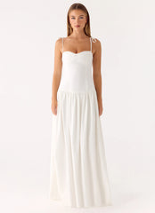 Giovanna Linen Maxi Dress - White