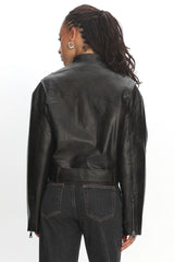 LIONESS Driftwood Bomber Jacket Onyx