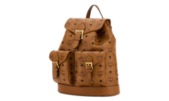 Small Aren Backpack in Visetos "Cognac" MWKFATA01CO001