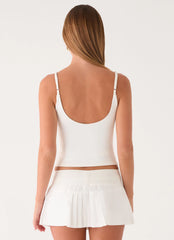Evrin Cargo Mini Skort - White