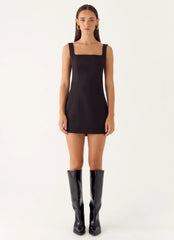 Brief Tension Mini Dress - Black