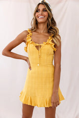 Elah Frily Mini Dress Yellow