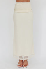 Alivya Ruched Side Maxi Skirt Butter