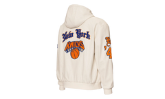 Lightweight Vegan Zip-Up Hooded Jacket "New York Knicks 1946" NBA 147WHTDE KNI