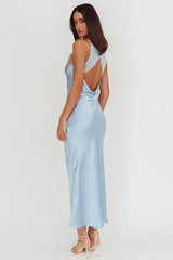 Noreen Cut-Out Back Maxi Dress Blue