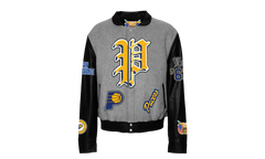Wool & Leather Old English Varsity Jacket "Indiana Pacers" NBA 004GRY PACERS