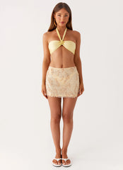 Kandi Mini Skirt - Yellow