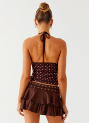 Prologue Belt Mini Skort - Chocolate