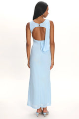 Carri Twist Waist Maxi Dress Ice Blue