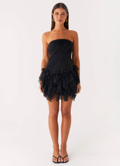 Arabian Nights Mini Dress - Black