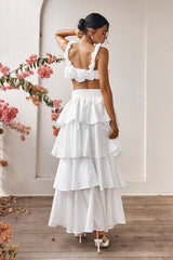 Sozo Layered Maxi Skirt Ivory