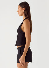 Mirna Halter Top - Black