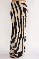 Blythe Maxi Skirt Zebra Black