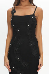 Like I'm Dreaming Floral Pearl Maxi Dress Black