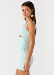 Lea Lace Top - Blue