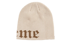 Old English Printed Beanie "SS26 - Stone" SU27144