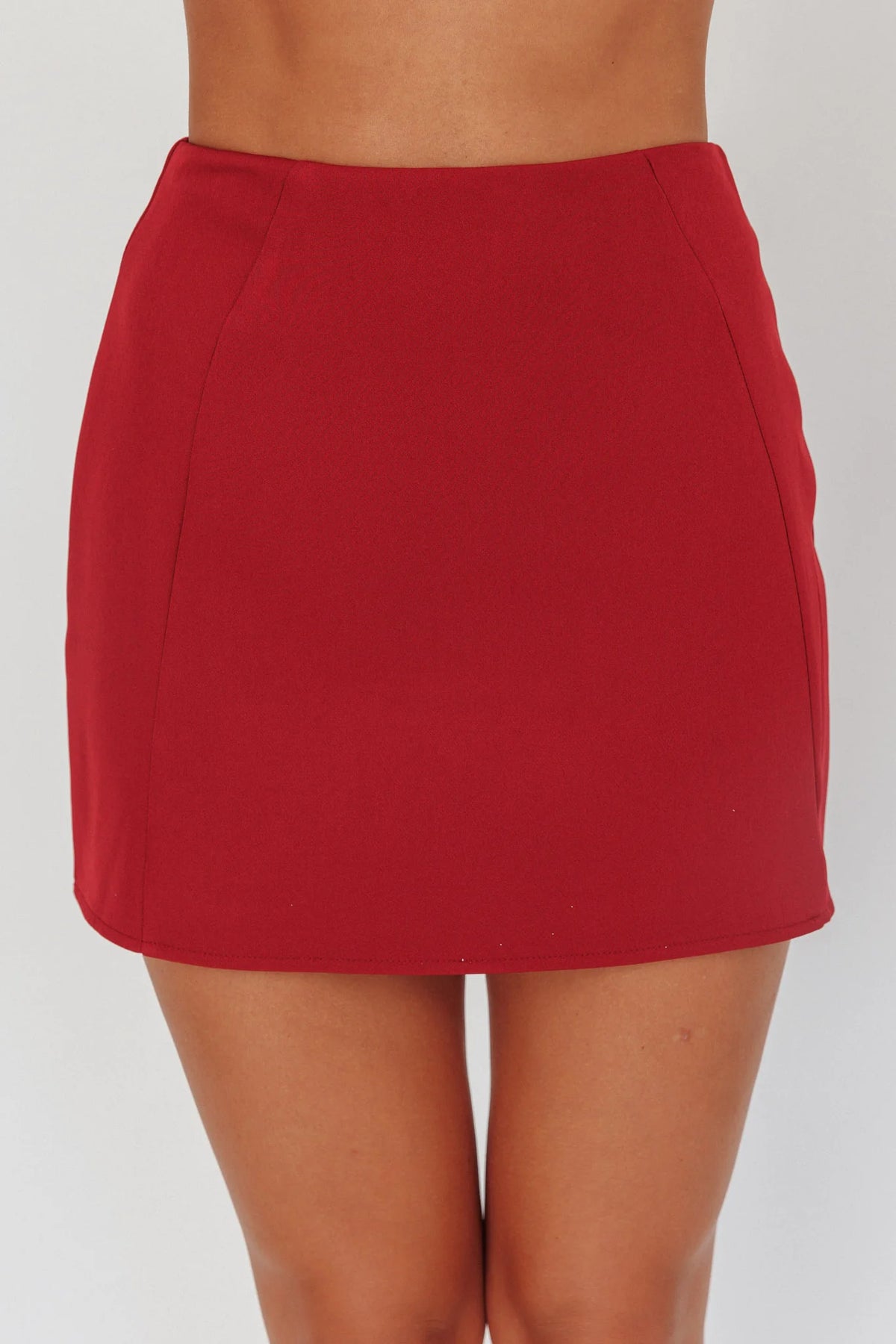 Tammi High Waist Mini Skirt Cherry