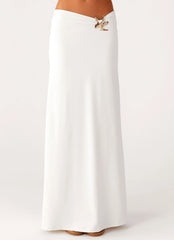 Shoreline Glow Maxi Skirt - Off White