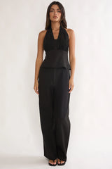 Meri Side Pocket Trouser Pants Black