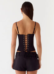 Favourite Moment Belt Mini Shorts - Black