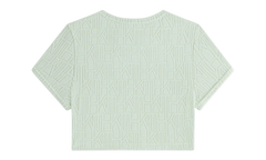 Yeni Monogram Towel Ringer Tee WMNS "Green" khw030572 4008