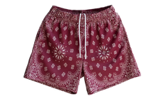 Studios Paisley Shorts "Cream Burgundy" BS104