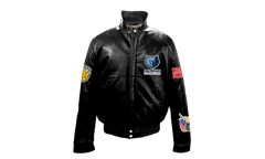 Full Leather Puffer Jacket "Memphis Grizzlies" NBA 104P GRI