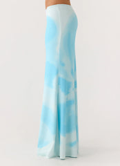 Moka Maxi Skirt - Blooming Blue